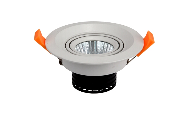 LED 5W 360度COB圓形 嵌燈 開(kāi)孔81mm 黃光白光中性光